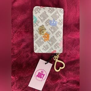 Juicy Couture MULTI-CROWN White Single Fold Card Case
